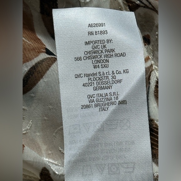 Susan Graver Petite Sheer Floral Woven Clip Dot Button Front Tunic XLP - Picture 12 of 15